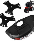 Edger Blade Guard With Label Plus 2 Replacement Edger Blades 9 Inch Center Hole Five Eighth Inch For MTD Troy-Bilt