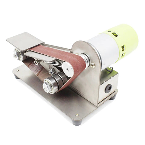 Heavy Duty Mini Belt Sander Featuring Hella Fast Seven Speed Settings And Rock Solid 15 Degree Fixed Angle for efficient grinding