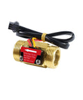 Three Quarter Inch Brass Flow Sensor Switch With Hall Effect Water Meter, 1 To 30 Liters Per Minute Flow Range, BSPT Male Thread