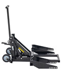 Guardian zero-turn lawn mower lift jack, black steel frame with wheels, 27 in height, 550 lb capacity