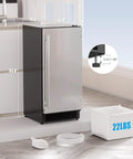 Drainless Under Counter Ice Maker With 22Lb Storage Bin Crescent Ice Free Standing Or Built In No Drain Required ETL Certified 2026