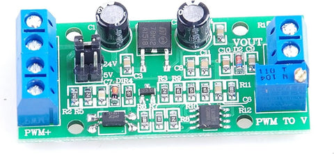 PWM To Voltage Converter Module For PLCs And Microcontrollers, Converts 0 To 100 Percent PWM Into 0-10V Or 0-5V Analog Output