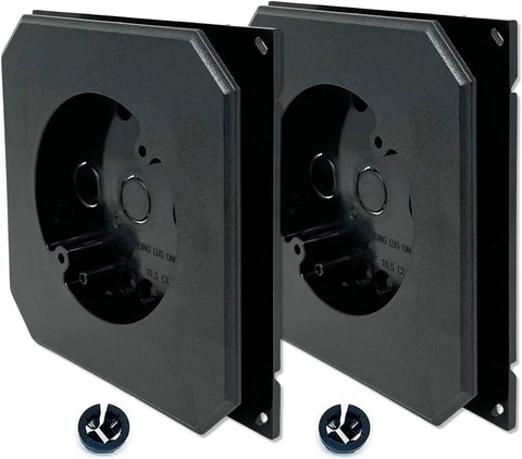 Black Non Metallic Siding Mounting Block With Built In Electrical Box For Exterior Light Fixtures Durable Weatherproof Bracket Fits All Siding Types 2 Pack, front view