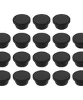 18-Piece T-Shaped Silicone Plugs Set, 22.3mm Diameter Snap-In Hole Seals, Round Rubber Stoppers For 21-22mm Holes, Black