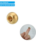 Brass M4x0.7 Thread Cap Nuts 10 Pack No Tool Needed Screw Caps highlighted, shown on a finger for size comparison.