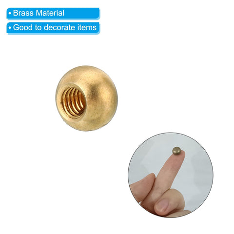Brass M4x0.7 Thread Cap Nuts 10 Pack No Tool Needed Screw Caps highlighted, shown on a finger for size comparison.