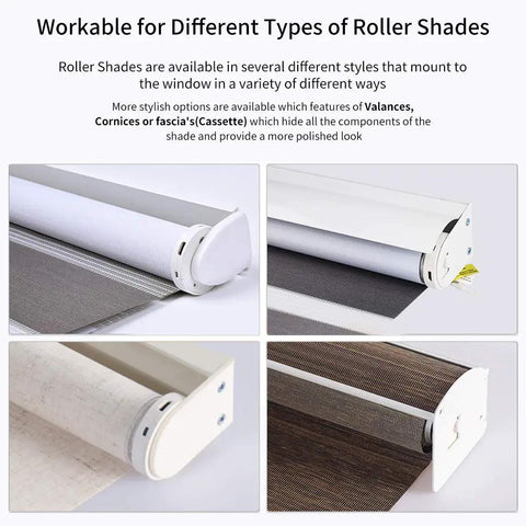 Solar Powered Wireless Battery Motor For DIY Motorized Blinds And Roller Shades 1.5 Inch Roller Remote Control RF Motor With Built In Lithium Battery Bare Motor Only