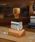 Premium Roller Date Stamp With Comfortable Wood Handle And Secure Grip Base Straight Up Ideal For Daily Planner Markers