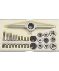 31Pcs HSS Tap And Die Set For Precision Metric Threads M1 To M2.5 Compact Handy Tool Kit For Model Making Watchmaking And Engineering Easy Carry For On The Go Thread Repair in case