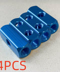 Four-piece Two Way Five Port Pneumatic Manifold With G1 Quarter Ports For High Flow Air Distribution, 61mm, aluminum