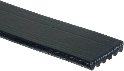 Close-up of Micro V Serpentine Drive Belt K060841 84.625 Inch Length, 6 Rib, showing ribbed design and heavy-duty material
