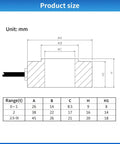 Compact Ring Load Cell Sensor For Small Space Testing Tension And Compression With 0.2 Percent Accuracy Alloy Steel Build And Cable For Precise Force Weight And Pressure Readings 0 To 200 KG product size diagram