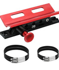 Universal Quick Release Fire Extinguisher Mount with CNC Aluminum Adjustable Roll Bar Holder, red and black components