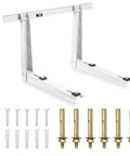 Heavy Duty Outdoor Wall Mount Bracket For Ductless Mini Split Systems 6000 To 36000 BTU Supports Up To 485 Lbs shown with bolts