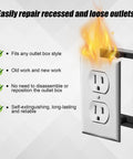 4 Pack 1/2 Inch Single Gang Outlet Box Extender For Electrical Boxes And Switches shown with flame design, gap filler