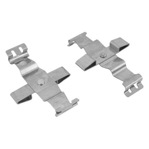 Premium Front Disc Brake Caliper Hardware Kit With Anti Rattle Clips And Pins For Perfect Fit On BMW 4 Series F32, F33, M4 And F82 Models 2013 To 2020, Delivers Smooth Stopping Power And Eliminates Squeaky Noises Right Away. silver steel anti-rattle brake clips