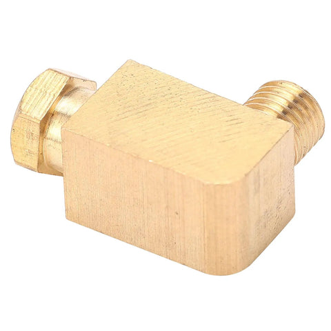 Heavy Duty Brass Lube Fitting 90 Degree Adapter Stops Oil Leaks Under High Pressure On Nylon Copper Aluminum Tubing, 1/4 inch