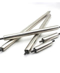 201 Stainless Steel Galvanized Conveyor Roller 25mm Fixed Transport Drum For Factory Workshop Workflow With Heavy Duty Rust Resistant Coating, five stainless steel rollers.