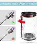 All In One Canister Replacement Kit For V11 And V15 Vacuum Cleaners With Dust Bucket And Filter, image of dust bucket size guide.