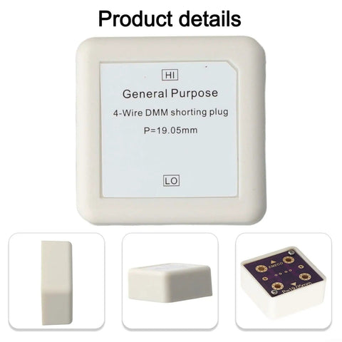 4 Wire Short Socket For DMM Resistance Calibration Digital Multimeter Verification Tool With Gold Plated Banana Pins