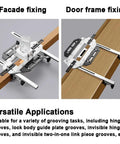 Foolproof Wood Door Grooving Positioner Featuring Flexible Door Hinge Router Template for hinge and door frame fixing applications.