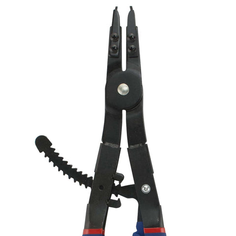 Snap Ring Pliers Set 2 Piece External And Internal Circlip Pliers with Straight Tips shown upright
