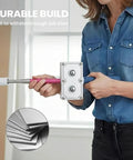 Close-up of a user operating the Compact Handheld Wire Puller For Electricians, Electric Drill Cable Tugger Tool for wall wiring.