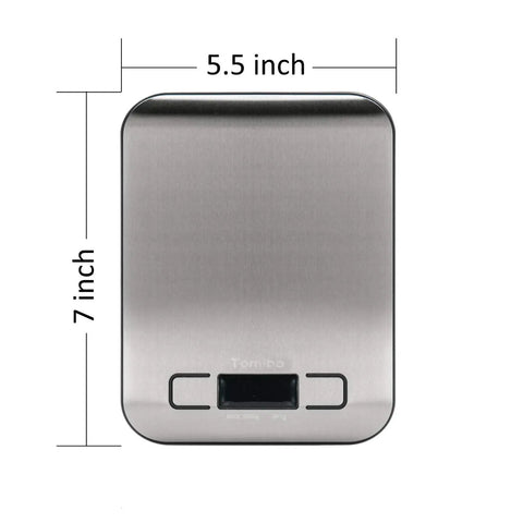 Digital Kitchen Scale With 11 Lb Capacity, Grams And Ounces, Stainless Steel Platform, Backlit Display, Tare Function, Compact Design