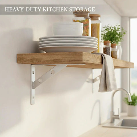 Stainless Steel Wall Shelf Bracket L Shape Heavy Duty Support For Kitchen Bath And Garage Storage Built To Last Mounting