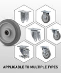 Tough As Nails Rolls Smooth And Keeps Floors Scratch Free Heavy Duty Thermoplastic Rubber Casters with various mounts for easy attachment.