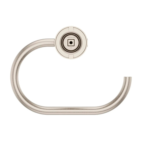 Brushed Nickel Towel Ring For Bathroom With Contemporary Style Concealed Screw Installation Premium Metal Construction Easy Two Hole Mount Durable Modern Bath Accessory For Sleek Organization And Spa Worthy Shine