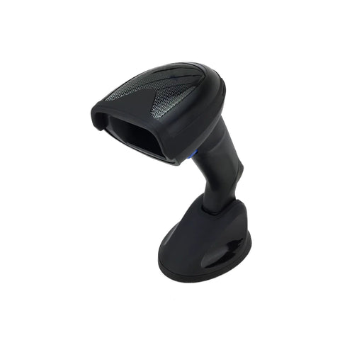 Omnidirectional Corded Barcode Scanner Kit With Fixed Stand for 2D and 1D Scanning Standard Range IP52 Rated USB cable manual
