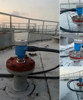 80 GHz Radar Level Transmitter For Wastewater And Oil Tanks Non Contact Level Measurement With Narrow Beam High Accuracy installed