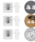 Six Set Dryer Door Latch Strike Kit For Washing Machines And Dryers Replacement Parts White Plastic And Stainless Steel Durable Easy Installation Precise Fit For Home Appliances, white