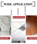 Application of 24 Piece Hollow Wall Anchors Kit With 3 Sizes 35mm 46mm 59mm Long Zinc Plated Steel for plaster and fibre board walls