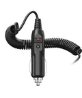 Close-up of 12V Car Charger Adapter For OSSUR Cold Rush Compact Therapy Device with coiled cord and plug