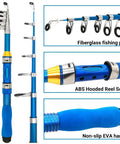 Kids Fishing Rod Set 1.5M Telescopic Pole With Reel, Line And Tackle Kit featuring fiberglass pole and EVA handle