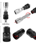 Bike Crank Puller Set 4 In 1 With Crank Extractor Bottom Bracket Remover 16mm Spanner Wrench And Hex Wrenches, size details