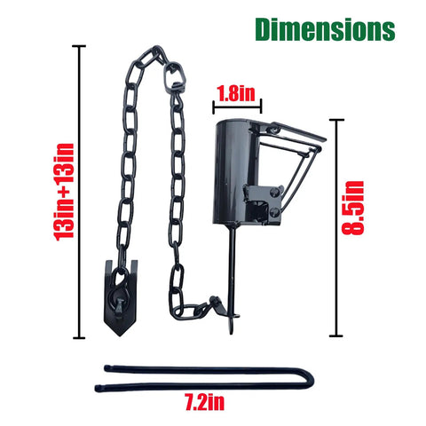 Reusable Black Coated Pipe With Ground Anchor And Pry Bar Kick Raccoons To The Curb On Yards And Farms Solid Yard Gear Sets Up No Sweat And Keeps Your Patch Secure Lickety Split