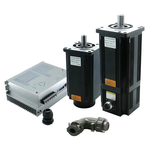 50Nm Three Phase Stepper Brake Motor With HB3722MA Hybrid Driver For CNC Engravers And Lathes, Ideal For CNC Routers, Mills, Engraving Machines, 3D Printers, Robotics And DIY Automation Projects, with driver and cable