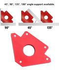 Check Out This Awesome 5 Inch Welding Magnet With 75 Lb Holds Strongly For Steel Work Fixtures And Angle Supports At 90 Degrees, showing 90, 45, 135 degree angles.