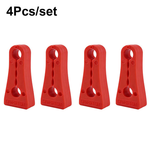 Heavy Duty Silicone Car Door Slam Stoppers And Quiet Close Pads, set of 4 red rubberized noise dampeners for vehicles.
