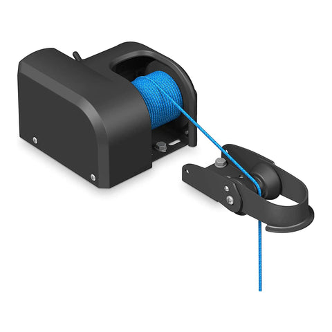 Electric Boat Anchor Winch 12V DC With All Steel Gear Motor, 100 Ft Braided Rope, 20 Lb Max Anchor Capacity, One Touch Raise And Lower