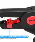 Pro Grade Wire Stripper With Cutter And Self Adjusting Mechanism For Electronics Auto And Home Wiring close-up