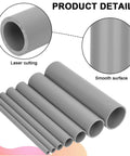 Six Pieces Three Quarter Inch Grey Electrical Conduit PVC Pipe Seventeen Inches Long Sch40 Rigid Tube Round Pipes detailed view