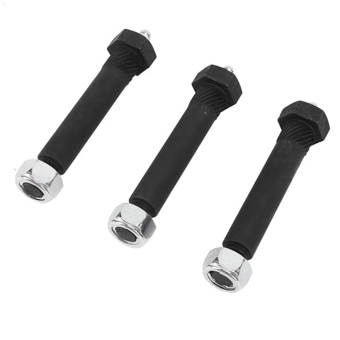 Heavy Duty Trailer Shackle Bolt Kit With Greasable Suspension Screws, 14-Piece 9/16 X 3 Inch M11 X 1.25 Set For Leaf Spring Hangers And 2000 To 7000 Lb Axles, black bolts