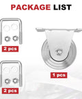 Joytrace 4in V-groove gate wheel kit with dual sealed bearings; 3000 lb capacity; includes two U-bolts and wheel