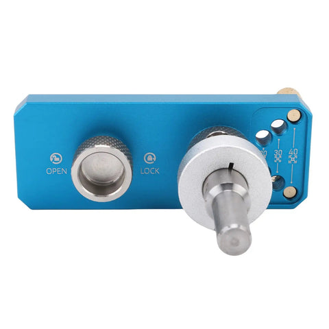 Versatile Heavy Duty Aluminum Profile Hole Punch Kit With M6 And M8 Step Drill Bits For Accurate Positioning On 20 30 40 Series Industrial Frame Structures And Machinery Installations, blue aluminum punch guide