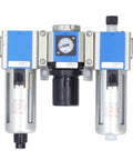 Aluminum Alloy Body Pneumatic Air Filter Pressure Regulator And Lubricator For Industrial Air Systems One Half Inch Thread GC300 15