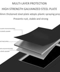 Heavy Duty Floor Mounted EV Chargers Built Like A Tank With Rustproof Steel Outdoor Electric Vehicle Charging Station Ultra Tough Weather Resistant Pedestal showing multi-layer galvanized steel plate construction with eco-friendly coating.